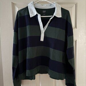 GAP Cropped Rugby Polo Shirt